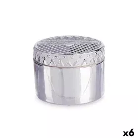 Jewelry box Silver Ceramic 13,5 x 9,5 x 13,5 cm (6 Units) by Gift Decor, Boxes - Ref: S3625954, Price: 30,10 €, Discount: %