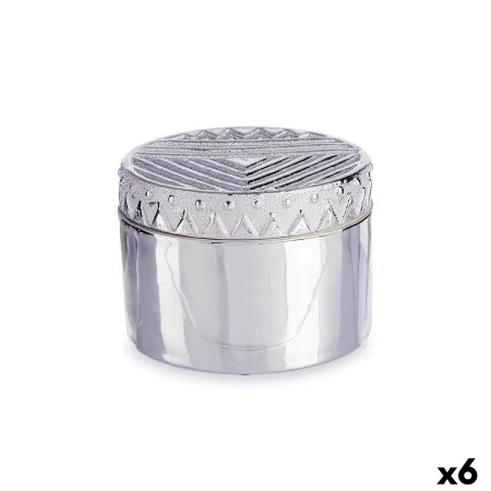 Boîte à bijoux Argenté Céramique 13,5 x 9,5 x 13,5 cm (6 Unités) de Gift Decor, Boîtes - Réf : S3625954, Prix : 30,10 €, Remi...