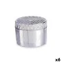 Boîte à bijoux Argenté Céramique 13,5 x 9,5 x 13,5 cm (6 Unités) de Gift Decor, Boîtes - Réf : S3625954, Prix : 30,10 €, Remi...