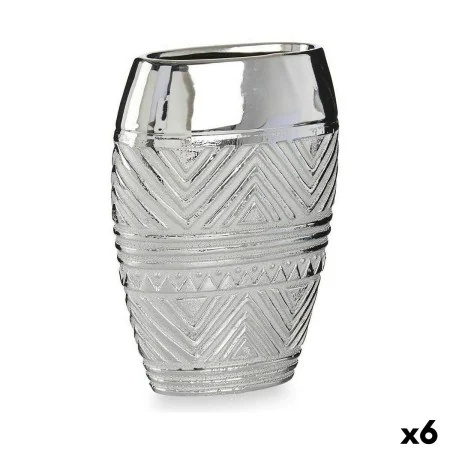 Vase Breite Silberfarben aus Keramik 9,5 x 26,5 x 19,5 cm (6 Stück) von Gift Decor, Vasen - Ref: S3625956, Preis: 46,45 €, Ra...