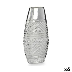 Vase Largeur Argenté Céramique 7 x 29,5 x 14 cm (6 Unités) de Gift Decor, Vases - Réf : S3625960, Prix : 33,48 €, Remise : %