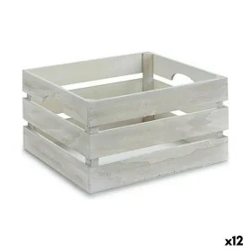 Boîte Décorative Blanc Bois 36 x 18 x 26 cm (12 Unités) de Gift Decor, Boîtes - Réf : S3625972, Prix : 70,46 €, Remise : %