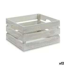 Decorative box White Wood 36 x 18 x 26 cm (12 Units) by Gift Decor, Boxes - Ref: S3625972, Price: 70,46 €, Discount: %