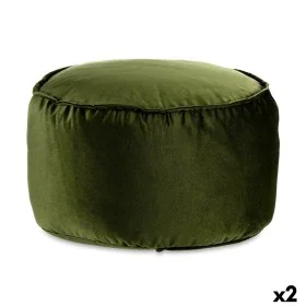 Pouffe Velvet Green 60 x 39 x 60 cm (2 Units) by Gift Decor, Bean Bags - Ref: S3625987, Price: 46,73 €, Discount: %