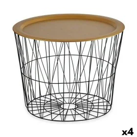 Mesa auxiliar Negro Dorado Metal 62 x 45,5 x 62 cm (4 Unidades) de Gift Decor, Mesas - Ref: S3625989, Precio: 204,94 €, Descu...