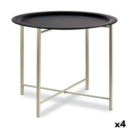 Mesa de apoio Branco Preto Metal 62 x 48,5 x 62 cm (4 Unidades) de Gift Decor, Jogos de móveis - Ref: S3625990, Preço: 115,51...