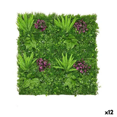 Kit de Jardín Vertical Helecho Multicolor Plástico 100 x 7 x 100 cm (12 Unidades) de Ibergarden, Arbustos artificiales y topi...