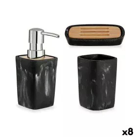 Set de Baño Negro Bambú Plástico (8 Unidades) de Berilo, Juegos de accesorios de baño - Ref: S3626011, Precio: 86,60 €, Descu...