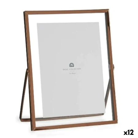 Cornice Portafoto Rame Metallo Vetro Plastica 18,5 x 1 x 23 cm (12 Unità) di Gift Decor, Cornici da parete e da tavolo - Rif:...