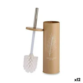 Toilet Brush Tropical Bath White Beige Steel Plastic 9,5 x 37,5 x 9,5 cm (12 Units) by Berilo, Toilet accessories - Ref: S362...