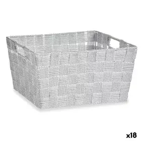 Multi-purpose basket White Cloth 30,4 x 14 x 20 cm (18 Units) by Kipit, Open Storage Bins - Ref: S3626042, Price: 49,94 €, Di...