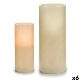 Bougie LED Crème 7,5 x 17,3 x 7,5 cm (6 Unités) de Gift Decor, Bougies à LED - Réf : S3626047, Prix : 20,41 €, Remise : %