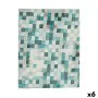 Nappe toile Antitaches Carreaux 140 x 180 cm Turquoise (6 Unités) de Kinvara, Accessoires de fête - Réf : S3626056, Prix : 64...