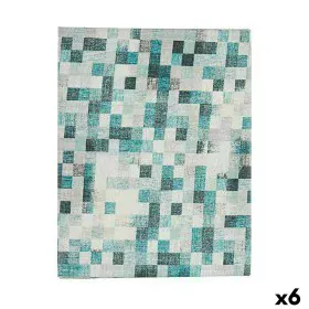 Nappe toile Antitaches Carreaux 140 x 180 cm Turquoise (6 Unités) de Kinvara, Accessoires de fête - Réf : S3626056, Prix : 71...