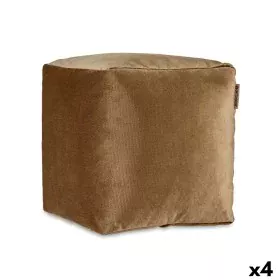 Puff Veludo Castanho 30 x 30 x 30 cm (4 Unidades) de Gift Decor, Pufes pera - Ref: S3626067, Preço: 41,08 €, Desconto: %