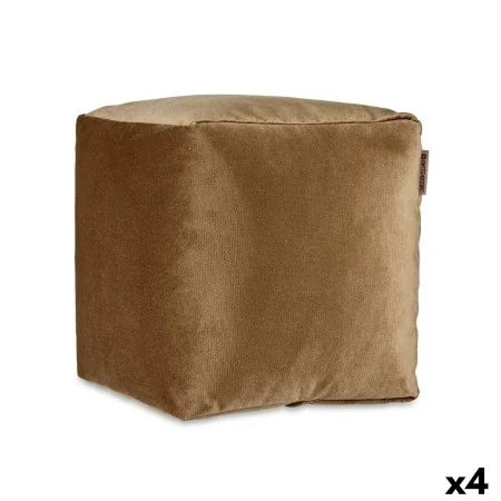 Pouf Velours Marron 30 x 30 x 30 cm (4 Unités) de Gift Decor, Fauteuils poire - Réf : S3626067, Prix : 40,43 €, Remise : %