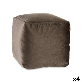 Puff Terciopelo Gris 30 x 30 x 30 cm (4 Unidades) de Gift Decor, Puffs pera - Ref: S3626068, Precio: 41,08 €, Descuento: %