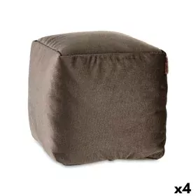 Pouf Velours Gris 30 x 30 x 30 cm (4 Unités) de Gift Decor, Fauteuils poire - Réf : S3626068, Prix : 41,08 €, Remise : %