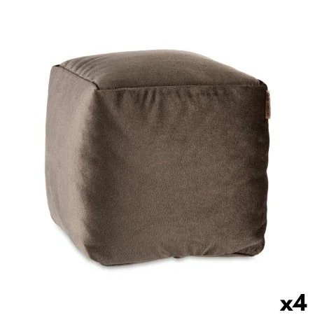 Puff Samt Grau 30 x 30 x 30 cm (4 Stück) von Gift Decor, Sitzsäcke - Ref: S3626068, Preis: 40,43 €, Rabatt: %