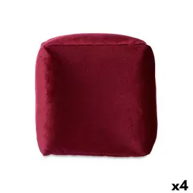 Pouffe Velvet Maroon 30 x 30 x 30 cm (4 Units) by Gift Decor, Bean Bags - Ref: S3626069, Price: 40,43 €, Discount: %