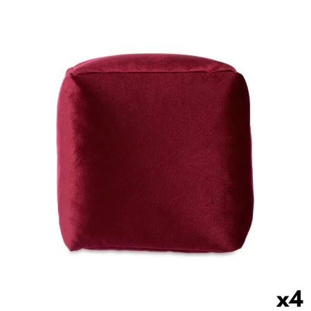 Puff Veludo Grená 30 x 30 x 30 cm (4 Unidades) de Gift Decor, Pufes pera - Ref: S3626069, Preço: 40,43 €, Desconto: %