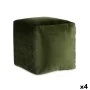 Pouffe Velvet Green 30 x 30 x 30 cm (4 Units) by Gift Decor, Bean Bags - Ref: S3626071, Price: 41,08 €, Discount: %