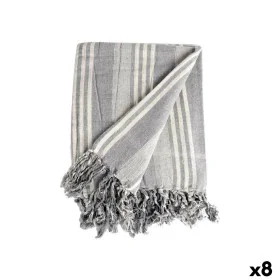 Foulard Multiusos Rayas 235 x 205 cm Blanco Gris (8 Unidades) de Gift Decor, Sofás - Ref: S3626090, Precio: 64,83 €, Descuent...