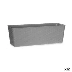 Planter Stefanplast Grey Plastic 18 x 16 x 49 cm (12 Units) by Stefanplast, Window Boxes - Ref: S3626123, Price: 67,61 €, Dis...