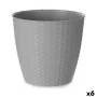 Plant pot Stefanplast Grey Plastic 24 x 22,3 x 24 cm (6 Units) by Stefanplast, Flower Pots - Ref: S3626125, Price: 22,83 €, D...