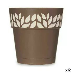 Maceta Autorriego Stefanplast Cloe Marrón Plástico 15 x 15 x 15 cm (12 Unidades) de Stefanplast, Macetas para flores - Ref: S...