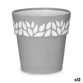 Self-watering flowerpot Stefanplast Cloe Grey Plastic 19 x 19 x 19 cm (12 Units) by Stefanplast, Flower Pots - Ref: S3626132,...