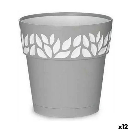 Maceta Autorriego Stefanplast Cloe Gris Plástico 19 x 19 x 19 cm (12 Unidades) de Stefanplast, Macetas para flores - Ref: S36...