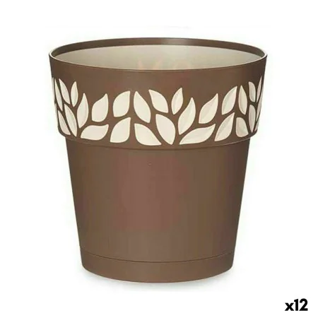 Self-watering flowerpot Stefanplast Cloe Brown Plastic 19 x 19 x 19 cm (12 Units) by Stefanplast, Flower Pots - Ref: S3626133...