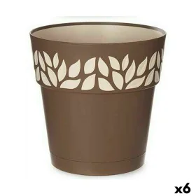 Vaso Autoirrigante Stefanplast Cloe Marrone Plastica 25 x 25 x 25 cm (6 Unità) di Stefanplast, Vasi tradizionali - Rif: S3626...