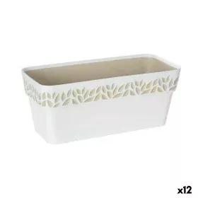 Floreira Autoirrigável Stefanplast Cloe Branco Plástico 13,3 x 12,3 x 29,3 cm (12 Unidades) de Stefanplast, Vasos de janela -...