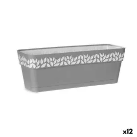 Jardinera Autorriego Stefanplast Cloe Gris Plástico 49,5 x 17 x 19 cm (12 Unidades) de Stefanplast, Maceteros de ventana - Re...