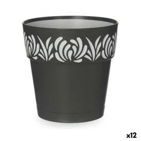 Vaso Autoirrigante Stefanplast Gaia Antracite Plastica 15 x 15 x 15 cm (12 Unità) di Stefanplast, Vasi tradizionali - Rif: S3...