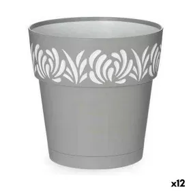 Pot auto-arrosant Stefanplast Gaia Gris Plastique 19 x 19 x 19 cm (12 Unités) de Stefanplast, Pots de fleurs - Réf : S3626148...