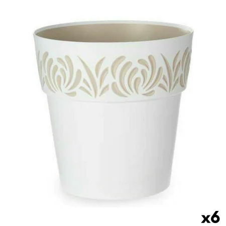 Vaso Autoirrigável Stefanplast Gaia Branco Plástico 29 x 29 x 29 cm (6 Unidades) de Stefanplast, Vasos para flores - Ref: S36...