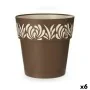 Self-watering flowerpot Stefanplast Gaia Brown Plastic 29 x 29 x 29 cm (6 Units) by Stefanplast, Flower Pots - Ref: S3626157,...