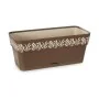 Self-watering planter Stefanplast Gaia Brown Plastic 13,3 x 12,3 x 29,3 cm (12 Units) by Stefanplast, Window Boxes - Ref: S36...