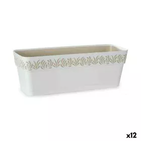 Floreira Autoirrigável Stefanplast Gaia Branco Plástico 49,5 x 17 x 19 cm (12 Unidades) de Stefanplast, Vasos de janela - Ref...