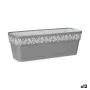 Self-watering planter Stefanplast Gaia Grey Plastic 49,5 x 17 x 19 cm (12 Units) by Stefanplast, Window Boxes - Ref: S3626164...