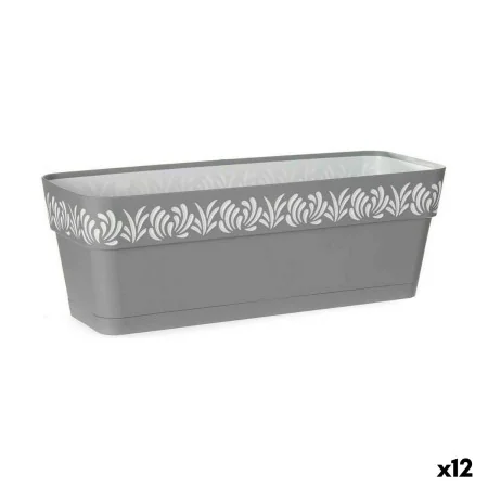 Jardinière auto-arrosante Stefanplast Gaia Gris Plastique 49,5 x 17 x 19 cm (12 Unités) de Stefanplast, Jardinières - Réf : S...