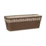 Self-watering planter Stefanplast Gaia Brown Plastic 18 x 17 x 49,5 cm (12 Units) by Stefanplast, Window Boxes - Ref: S362616...