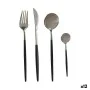 Cutlery Set Black Silver Stainless steel 8 Pieces (12 Units) by Kinvara, Cutlery sets - Ref: S3626181, Price: 156,04 €, Disco...