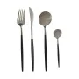 Cutlery Set Black Silver Stainless steel 8 Pieces (12 Units) by Kinvara, Cutlery sets - Ref: S3626181, Price: 156,04 €, Disco...