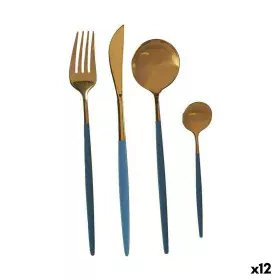 Cutlery Set Grey Golden Stainless steel (12 Units) by Kinvara, Cutlery sets - Ref: S3626186, Price: 141,35 €, Discount: %