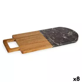 Cutting board Black Marble Acacia 18 x 1,5 x 38 cm (8 Units) by Kinvara, Chopping boards - Ref: S3626198, Price: 64,83 €, Dis...