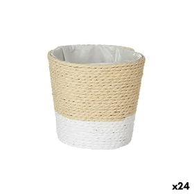 Vaso Bianco Corda Plastica 11 x 10,5 x 11 cm (24 Unità) di Ibergarden, Cachepot - Rif: S3626259, Prezzo: 39,98 €, Sconto: %